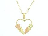 10k Yellow-gold Black Hills Gold heart-shape Pendant