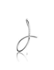 Bling Jewelry Sterling Silver Letter J Script Initial Pendant 18 inches