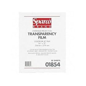 SPR01854 - Color Inkjet Transparency, 8-1/2x11, 50/PK