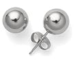 14k White Gold 7mm Ball Earrings