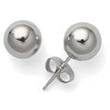 14kWhiteGold7mmBallEarrings