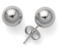 $19.99 - 14k White Gold 7mm Stud Earrings