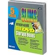 Maxell DVD-SL5 DVD Slim Storage Boxes, 5 Pack
