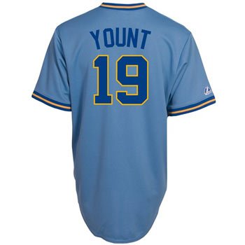 Robin Yount Milwaukee Brewers Blue Majestic Cooperstown Replica Jersey - XXL