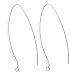 2 pcs .925 Sterling Silver Ear Wire Earwires Dropped Dangle Earring Connector French Hook/Findings/Bright