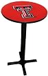 Texas Tech Red Raiders Pub Table with Black Commercial Base