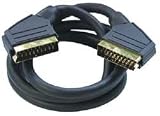Cable avec fiche P�ritel m�le ET fiche P�ritel m�le, version S-VHS haute qualit� 21broches cabl�es-