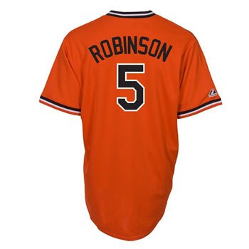 Brooks Robinson Baltimore Orioles Orange Majestic Cooperstown Replica Jersey - M
