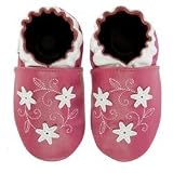 Robeez Edelweiss -- Fuchsia Soft Sole Baby Shoes , 6-12 months