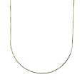 14k Yellow Gold .50mm Box Chain Necklace, 16"