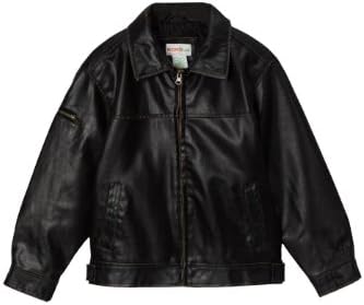 Momo Kids Faux Leather Flight Bomber Jacket