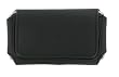 PCMicrostore Apple iPhone Black Leather Texture Horizontal Holster Carrying Case With Belt Loop And Clip