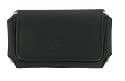 PCMicrostore Apple iPhone Black Leather Texture Horizontal Holster Carrying Case With Belt Loop And Clip