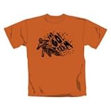 ORANGE BIKE T SHIRT SIZE MEDIUM