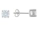 Sterling Silver CZ Stud Earrings