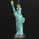 Kurt Adler 5-1/2-Inch Noble Gems Glass Statue of Liberty Ornament