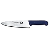 Victorinox Cutlery 8 inch Chef's Slicing Knife, Blue Fibrox Handle with Microban