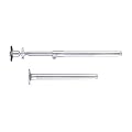 Wenko 5720100 Teleskopstange Structura Screw-Loc - Befestigen ohne Bohren, Chrom, 55-140 cm H�he