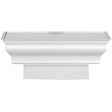 Wood paper towel dispenser, White Healthy Shelf, single sheet, wall mount, top load