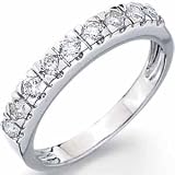 14K White Gold Versatile Ladies Diamond Wedding Ring
