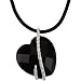 67469 14K White .07 Ct Tw/17.00X17.00 Mm Genuine Onyx & Diamond Heart Pendant