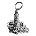 Silver 15x16mm solid Lighthouse and rock Charm