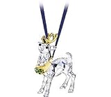 Swarovski Crystal Reindeer Ornament-Gold Plated
