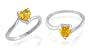Heart Cut Citrine Ring Sterling Silver