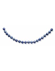 14K Gold 5-5.5mm Black Akoya Saltwater Cultured Pearl Necklace 16 Inches