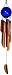 Outdoor Living : Asli Arts Model C188 Large Glass Buoy Bamboo Chime, Cobalt
