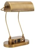 Verilux Princeton Natural Spectrum Executive Desk Lamp, Antiqued Brass
