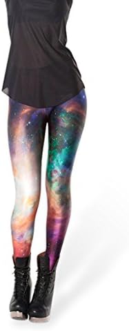 Women Popular Rainbow Leggings Galaxy Space Printed Tie Dye Print Flexible Pants