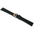 Watch Band Leather Lizard Grain Black 18mm Long Part
