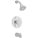 American Standard T385502.295 Reliant 3 Bath/Shower Trim Kit with Easy Clean Showerhead, Shower Arm and Flange, Satin Nickel