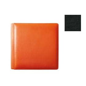 VINTAGE BLACK fine-grain leather #105 album with 5-at-a-time pages by Raika - 4x6