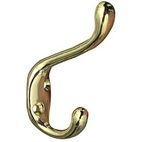 <b>National #N248-229 Heavy Duty Brass Coat/Hat Hook</b>