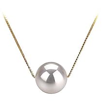 PearlsOnly Kristine White 8-9mm AAA Japanese Akoya Pearl Pendant
