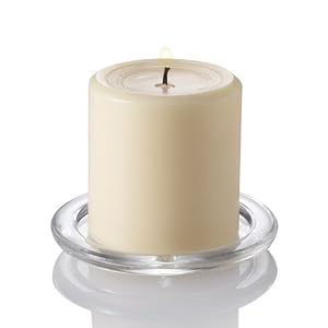 Set of 48 Hand Poured 3 x 3 Pillar Candles, Ivory Unscented