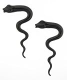 Organic Hand Carved Serpent Horn Plugs - 4 Gauge - 25mm x 45mm - Sold as a Pair