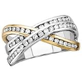 10kt. Two Tone, 1/2 ct. tw. Diamond Fashion Ring