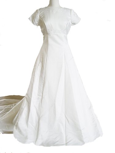 Ivory Eden Bridal Satin Bridal Gown Wedding Dress, Size 12-14, BC22