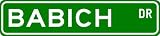 BABICH Street Sign ~ Personalized Family Lastname Sign ~ Gameroom, Basement, Garage Sign **