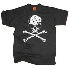 T-Shirt Totenkopf Skull, schwarz