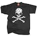 T-Shirt Totenkopf Skull, schwarz