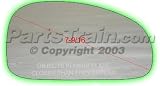 MIRROR GLASS kia OPTIMA 01-04 MAGENTIS view rh