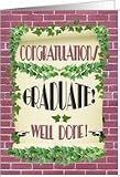 Congratulations Graduate, Scroll on Brick Wall Card