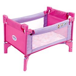 Baby Born Toy Portable Doll Crib - Bed with Tote Bag