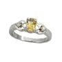 Platinum over Sterling Silver Genuine Citrine Oval Anti-Tarnish Ring Size 9(Sizes 6,7,8,9)