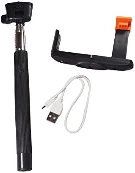 Wireless, Easy to Use Selfie Stick RB4K Bluetooth Wireless Monopod for Mobile Phone with Remote Shutter Button on Stick, Extendable Length and Adjustable Phone Holder (Black)