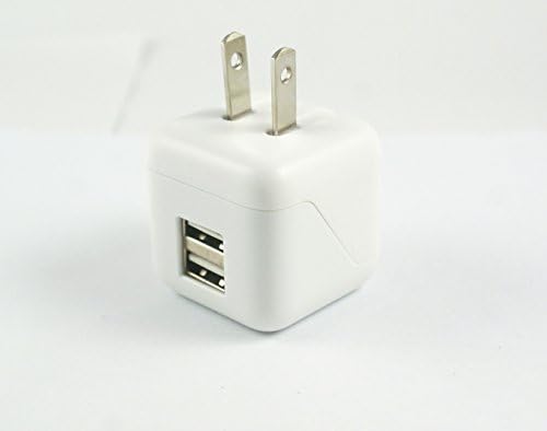 Nylon Color Braided Charger 2 in 1 6 Feet Cable 2 Port 2 AMP Wall Charger for Samsung Galaxy S4 S3 Note 2 Htc Motorola Lg Ps4 Most Android Tablets Android Phones Windows Phones Matching Color (White)